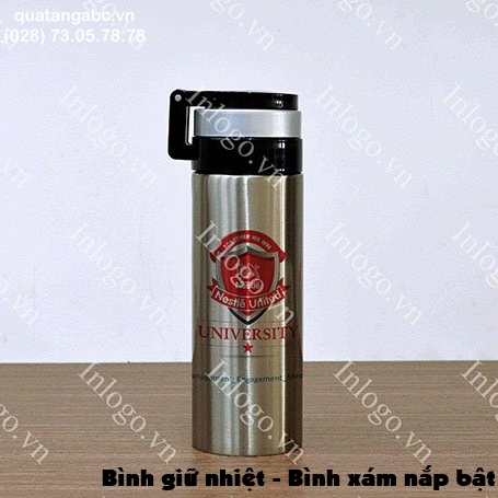 Bình Giữ Nhiệt Nắp Vặn Trắng