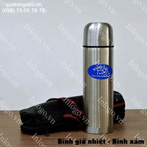 Bình Giữ Nhiệt Nắp Vặn Trắng
