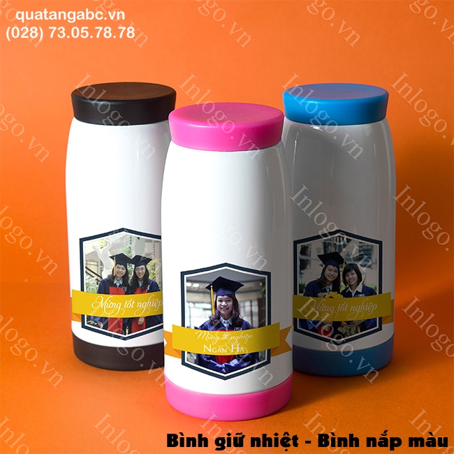Bình Giữ Nhiệt Nắp Vặn Trắng
