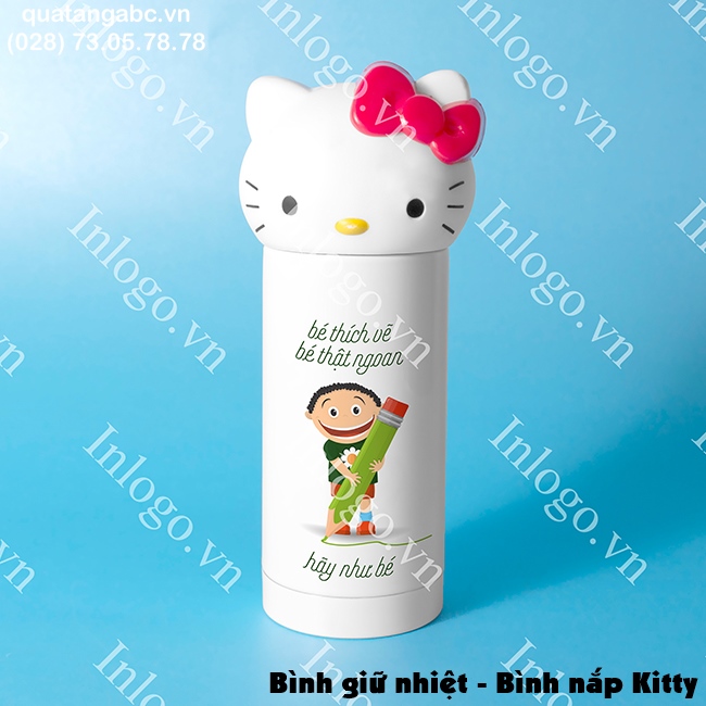 Bình Giữ Nhiệt Nắp Vặn Trắng