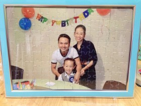 Bộ tranh ghép hình khách hàng đặt in dành tặng sinh nhật con trai
